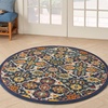 image:imageNourison Home Allur Sage Ivory 53 x 73 Area Rug  Easy Clean Non Shedding Bed Room Living Room Dining Room Kitchen 5 x 7Navy Multicolor