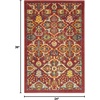 image:imageNourison Home Allur Sage Ivory 53 x 73 Area Rug  Easy Clean Non Shedding Bed Room Living Room Dining Room Kitchen 5 x 7Red Multicolor