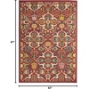 image:imageNourison Home Allur Sage Ivory 53 x 73 Area Rug  Easy Clean Non Shedding Bed Room Living Room Dining Room Kitchen 5 x 7Red Multicolor