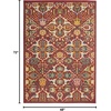 image:imageNourison Home Allur Sage Ivory 53 x 73 Area Rug  Easy Clean Non Shedding Bed Room Living Room Dining Room Kitchen 5 x 7Red Multicolor