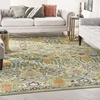 image:imageNourison Home Allur Sage Ivory 53 x 73 Area Rug  Easy Clean Non Shedding Bed Room Living Room Dining Room Kitchen 5 x 7Sage Ivory
