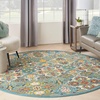 image:imageNourison Home Allur Sage Ivory 53 x 73 Area Rug  Easy Clean Non Shedding Bed Room Living Room Dining Room Kitchen 5 x 7Turquoise Ivory