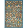 image:imageNourison Home Allur Sage Ivory 53 x 73 Area Rug  Easy Clean Non Shedding Bed Room Living Room Dining Room Kitchen 5 x 7Turquoise Ivory