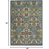 image:imageNourison Home Allur Sage Ivory 53 x 73 Area Rug  Easy Clean Non Shedding Bed Room Living Room Dining Room Kitchen 5 x 7Turquoise Ivory