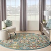image:imageNourison Home Allur Sage Ivory 53 x 73 Area Rug  Easy Clean Non Shedding Bed Room Living Room Dining Room Kitchen 5 x 7Turquoise Ivory