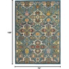 image:imageNourison Home Allur Sage Ivory 53 x 73 Area Rug  Easy Clean Non Shedding Bed Room Living Room Dining Room Kitchen 5 x 7Turquoise Ivory