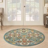 image:imageNourison Home Allur Sage Ivory 53 x 73 Area Rug  Easy Clean Non Shedding Bed Room Living Room Dining Room Kitchen 5 x 7Turquoise Ivory