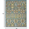 image:imageNourison Home Allur Sage Ivory 53 x 73 Area Rug  Easy Clean Non Shedding Bed Room Living Room Dining Room Kitchen 5 x 7Turquoise Ivory