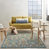 image:imageNourison Home Allur Sage Ivory 53 x 73 Area Rug  Easy Clean Non Shedding Bed Room Living Room Dining Room Kitchen 5 x 7Turquoise Ivory