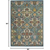 image:imageNourison Home Allur Sage Ivory 53 x 73 Area Rug  Easy Clean Non Shedding Bed Room Living Room Dining Room Kitchen 5 x 7Turquoise Ivory