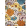 image:imageNourison Home Allur Yellow Multicolor 53 x 73 Area Rug  Easy Clean Non Shedding Bed Room Living Room Dining Room Kitchen 5 x 7Ivory Multicolor