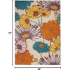 image:imageNourison Home Allur Yellow Multicolor 53 x 73 Area Rug  Easy Clean Non Shedding Bed Room Living Room Dining Room Kitchen 5 x 7Ivory Multicolor