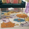 image:imageNourison Home Allur Yellow Multicolor 53 x 73 Area Rug  Easy Clean Non Shedding Bed Room Living Room Dining Room Kitchen 5 x 7Ivory Multicolor