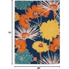 image:imageNourison Home Allur Yellow Multicolor 53 x 73 Area Rug  Easy Clean Non Shedding Bed Room Living Room Dining Room Kitchen 5 x 7Navy Multicolor