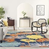 image:imageNourison Home Allur Yellow Multicolor 53 x 73 Area Rug  Easy Clean Non Shedding Bed Room Living Room Dining Room Kitchen 5 x 7Navy Multicolor