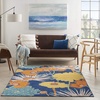 image:imageNourison Home Allur Yellow Multicolor 53 x 73 Area Rug  Easy Clean Non Shedding Bed Room Living Room Dining Room Kitchen 5 x 7Navy Multicolor