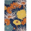 image:imageNourison Home Allur Yellow Multicolor 53 x 73 Area Rug  Easy Clean Non Shedding Bed Room Living Room Dining Room Kitchen 5 x 7Navy Multicolor