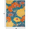 image:imageNourison Home Allur Yellow Multicolor 53 x 73 Area Rug  Easy Clean Non Shedding Bed Room Living Room Dining Room Kitchen 5 x 7Turquoise Multicolor