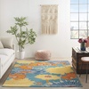 image:imageNourison Home Allur Yellow Multicolor 53 x 73 Area Rug  Easy Clean Non Shedding Bed Room Living Room Dining Room Kitchen 5 x 7Turquoise Multicolor