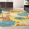 image:imageNourison Home Allur Yellow Multicolor 53 x 73 Area Rug  Easy Clean Non Shedding Bed Room Living Room Dining Room Kitchen 5 x 7Yellow Multicolor