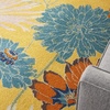 image:imageNourison Home Allur Yellow Multicolor 53 x 73 Area Rug  Easy Clean Non Shedding Bed Room Living Room Dining Room Kitchen 5 x 7Yellow Multicolor