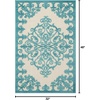 image:imageNourison Home Aloha Aqua 96 x 13 Area Rug  Easy Clean Non Shedding Bed Room Living Room Dining Room Kitchen 10 x 13Aqua
