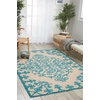 image:imageNourison Home Aloha Aqua 96 x 13 Area Rug  Easy Clean Non Shedding Bed Room Living Room Dining Room Kitchen 10 x 13Aqua