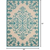 image:imageNourison Home Aloha Aqua 96 x 13 Area Rug  Easy Clean Non Shedding Bed Room Living Room Dining Room Kitchen 10 x 13Aqua