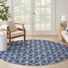 image:imageNourison Home Aloha Blue 53 x Round Area Rug  Easy Cleaning Non Shedding Bed Room Living Room Dining Room Kitchen 5 x Round