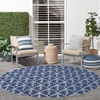 image:imageNourison Home Aloha Blue 53 x Round Area Rug  Easy Cleaning Non Shedding Bed Room Living Room Dining Room Kitchen 5 x Round