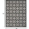 image:imageNourison Home Aloha Blue 9 x 12 Area Rug  Easy Clean Non Shedding Bed Room Living Room Dining Room Kitchen 9 x 12Black White