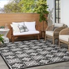 image:imageNourison Home Aloha Blue 9 x 12 Area Rug  Easy Clean Non Shedding Bed Room Living Room Dining Room Kitchen 9 x 12Black White