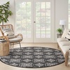 image:imageNourison Home Aloha Blue 9 x 12 Area Rug  Easy Clean Non Shedding Bed Room Living Room Dining Room Kitchen 9 x 12Black White
