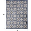 image:imageNourison Home Aloha Blue 9 x 12 Area Rug  Easy Clean Non Shedding Bed Room Living Room Dining Room Kitchen 9 x 12Blue