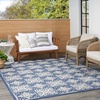 image:imageNourison Home Aloha Blue 9 x 12 Area Rug  Easy Clean Non Shedding Bed Room Living Room Dining Room Kitchen 9 x 12Blue
