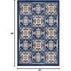 image:imageNourison Home Aloha Blue 9 x 12 Area Rug  Easy Clean Non Shedding Bed Room Living Room Dining Room Kitchen 9 x 12Blue