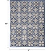 image:imageNourison Home Aloha Blue 9 x 12 Area Rug  Easy Clean Non Shedding Bed Room Living Room Dining Room Kitchen 9 x 12Blue