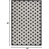 image:imageNourison Home Aloha Blue Grey 4 x Round Area Rug  Easy Clean Non Shedding Bed Room Living Room Dining Room Kitchen 4 x RoundBlack White