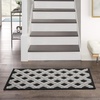 image:imageNourison Home Aloha Blue Grey 4 x Round Area Rug  Easy Clean Non Shedding Bed Room Living Room Dining Room Kitchen 4 x RoundBlack White