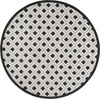 image:imageNourison Home Aloha Blue Grey 4 x Round Area Rug  Easy Clean Non Shedding Bed Room Living Room Dining Room Kitchen 4 x RoundBlack White