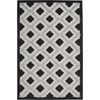 image:imageNourison Home Aloha Blue Grey 4 x Round Area Rug  Easy Clean Non Shedding Bed Room Living Room Dining Room Kitchen 4 x RoundBlack White