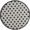 image:imageNourison Home Aloha Blue Grey 4 x Round Area Rug  Easy Clean Non Shedding Bed Room Living Room Dining Room Kitchen 4 x RoundBlack White