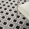 image:imageNourison Home Aloha Blue Grey 4 x Round Area Rug  Easy Clean Non Shedding Bed Room Living Room Dining Room Kitchen 4 x RoundBlack White