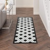 image:imageNourison Home Aloha Blue Grey 4 x Round Area Rug  Easy Clean Non Shedding Bed Room Living Room Dining Room Kitchen 4 x RoundBlack White