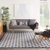 image:imageNourison Home Aloha Blue Grey 4 x Round Area Rug  Easy Clean Non Shedding Bed Room Living Room Dining Room Kitchen 4 x RoundBlack White