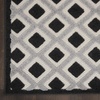 image:imageNourison Home Aloha Blue Grey 4 x Round Area Rug  Easy Clean Non Shedding Bed Room Living Room Dining Room Kitchen 4 x RoundBlack White