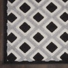 image:imageNourison Home Aloha Blue Grey 4 x Round Area Rug  Easy Clean Non Shedding Bed Room Living Room Dining Room Kitchen 4 x RoundBlack White