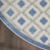 image:imageNourison Home Aloha Blue Grey 4 x Round Area Rug  Easy Clean Non Shedding Bed Room Living Room Dining Room Kitchen 4 x RoundBlueGrey