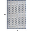 image:imageNourison Home Aloha Blue Grey 4 x Round Area Rug  Easy Clean Non Shedding Bed Room Living Room Dining Room Kitchen 4 x RoundBlueGrey