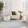 image:imageNourison Home Aloha Blue Grey 4 x Round Area Rug  Easy Clean Non Shedding Bed Room Living Room Dining Room Kitchen 4 x RoundBlueGrey
